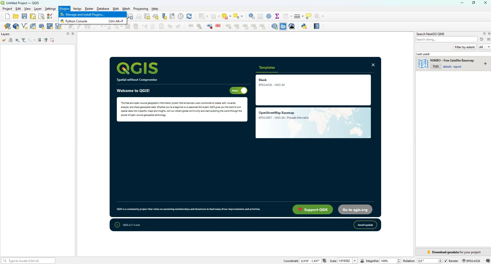 QGIS-manage-plugin