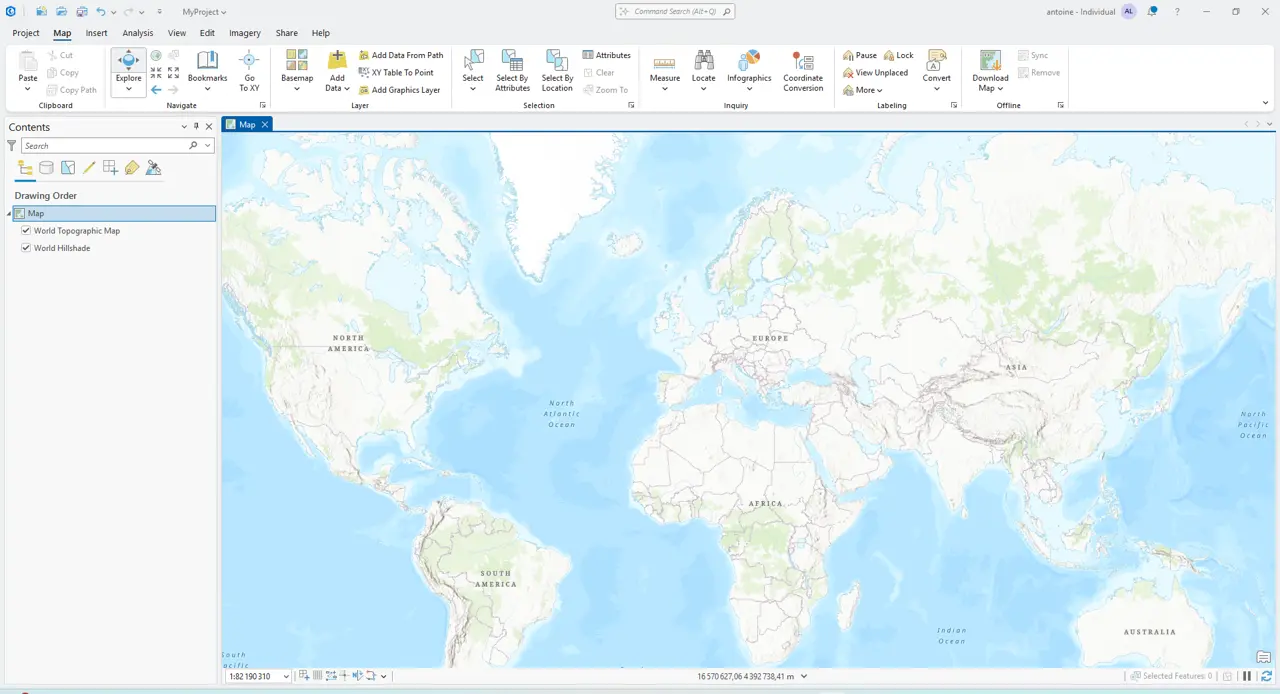 ArcGIS Pro Map Interface